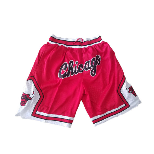 Bulls Script Vintage Shorts - Red